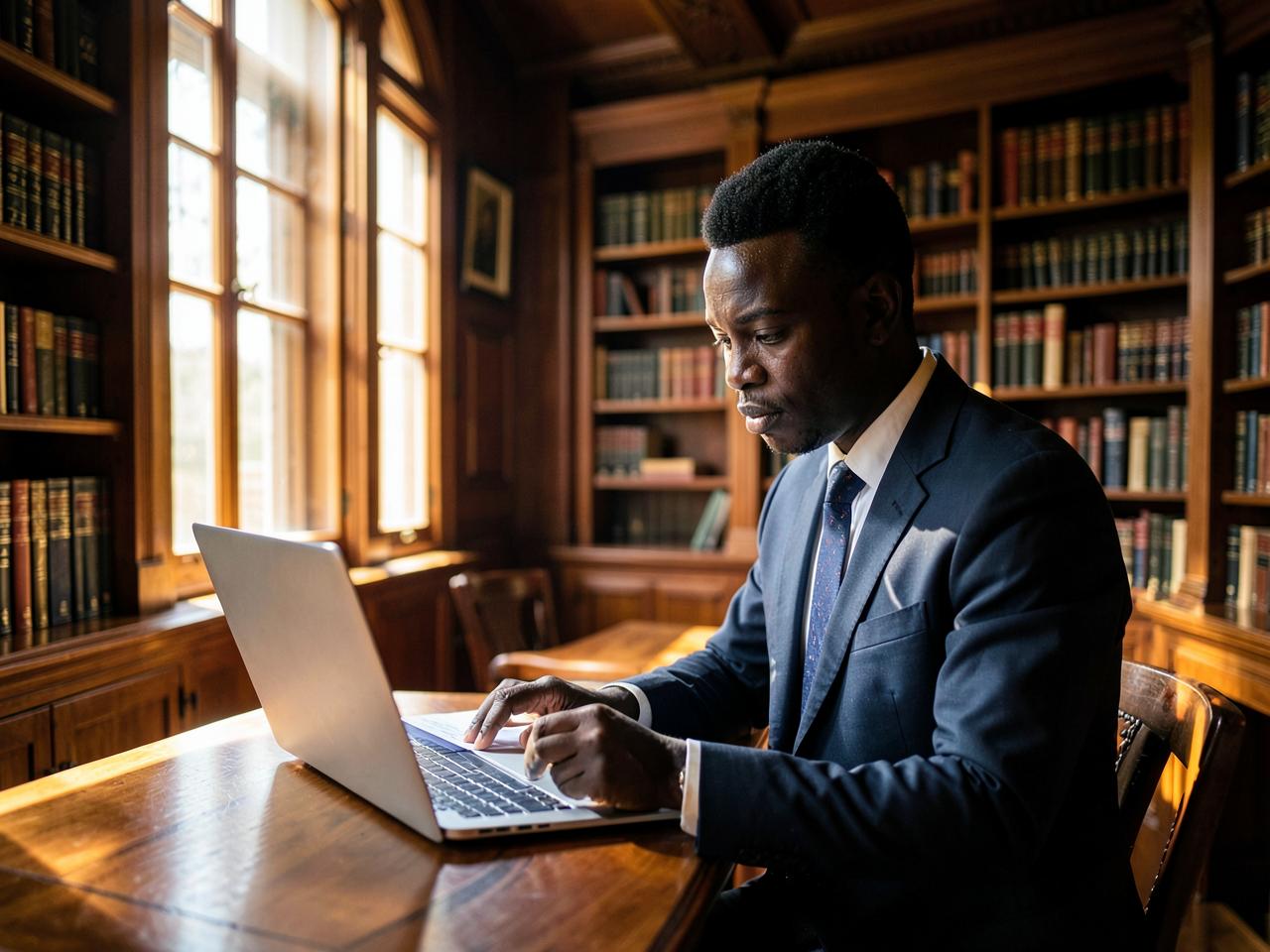Legal workspace with documents